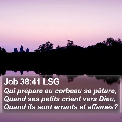Job 38:41 LSG Bible Verse Image