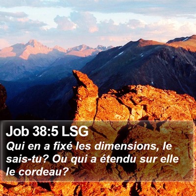 Job 38:5 LSG Bible Verse Image