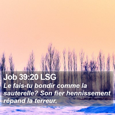 Job 39:20 LSG Bible Verse Image