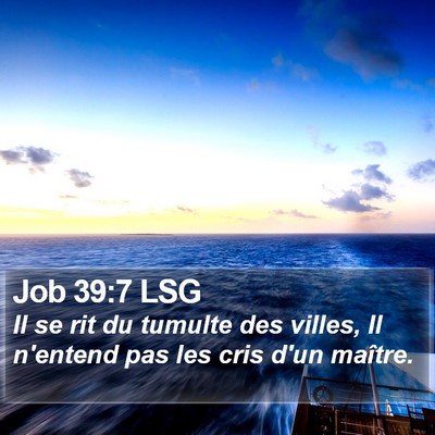 Job 39:7 LSG Bible Verse Image