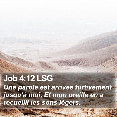 Job 4:12 LSG Bible Verse Image