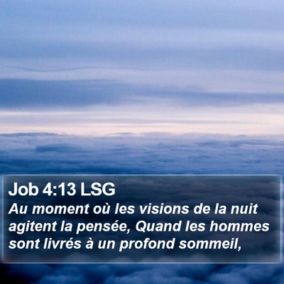 Job 4:13 LSG Bible Verse Image