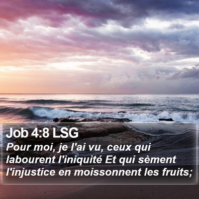 Job 4:8 LSG Bible Verse Image