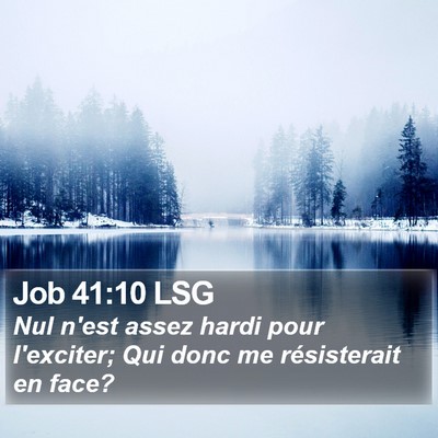 Job 41:10 LSG Bible Verse Image