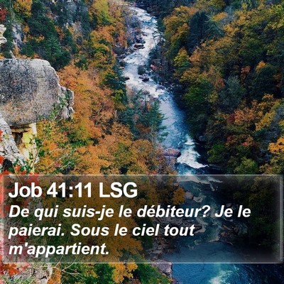 Job 41:11 LSG Bible Verse Image