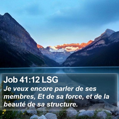 Job 41:12 LSG Bible Verse Image
