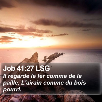 Job 41:27 LSG Bible Verse Image