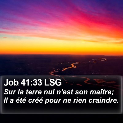 Job 41:33 LSG Bible Verse Image