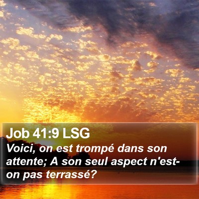 Job 41:9 LSG Bible Verse Image