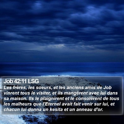 Job 42:11 LSG Bible Verse Image