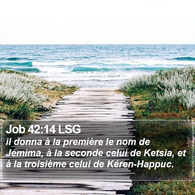 Job 42:14 LSG Bible Verse Image