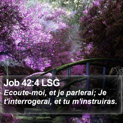 Job 42:4 LSG Bible Verse Image