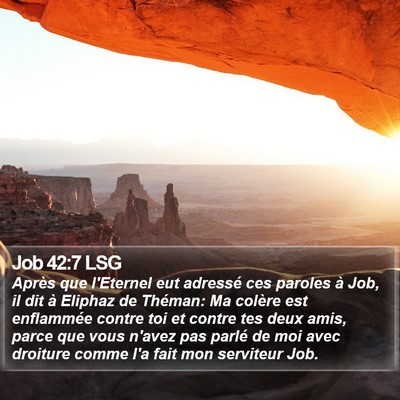 Job 42:7 LSG Bible Verse Image