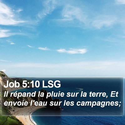 Job 5:10 LSG Bible Verse Image