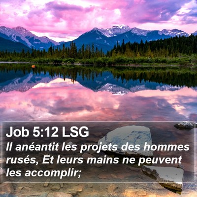 Job 5:12 LSG Bible Verse Image