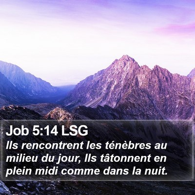Job 5:14 LSG Bible Verse Image