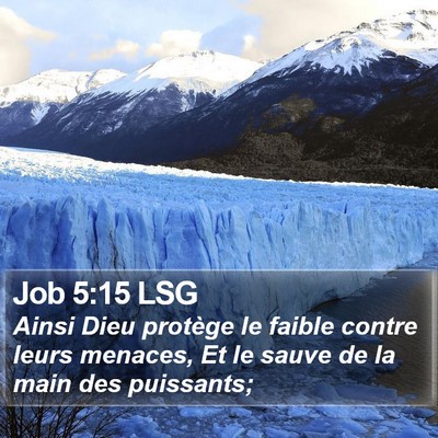 Job 5:15 LSG Bible Verse Image