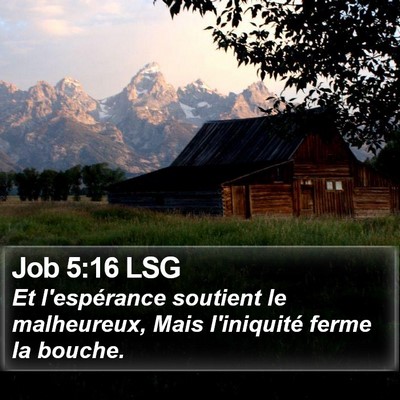 Job 5:16 LSG Bible Verse Image