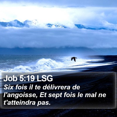 Job 5:19 LSG Bible Verse Image