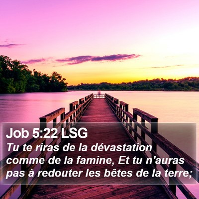 Job 5:22 LSG Bible Verse Image