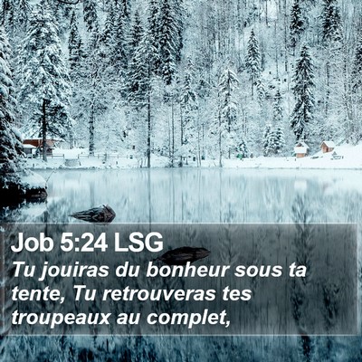 Job 5:24 LSG Bible Verse Image