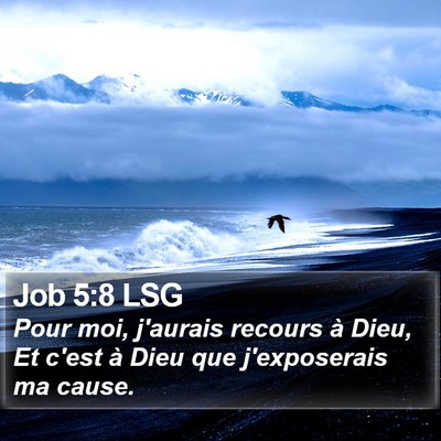 Job 5:8 LSG Bible Verse Image