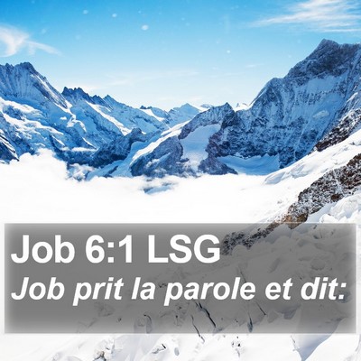 Job 6:1 LSG Bible Verse Image