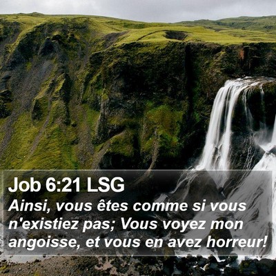 Job 6:21 LSG Bible Verse Image
