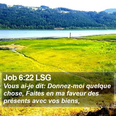 Job 6:22 LSG Bible Verse Image