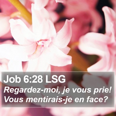 Job 6:28 LSG Bible Verse Image