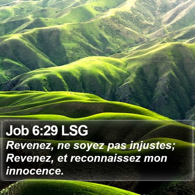Job 6:29 LSG Bible Verse Image