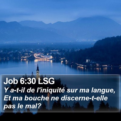 Job 6:30 LSG Bible Verse Image