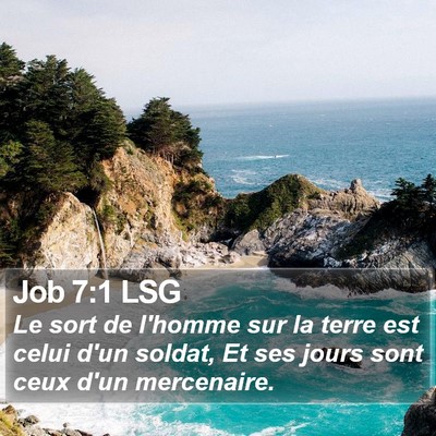 Job 7:1 LSG Bible Verse Image
