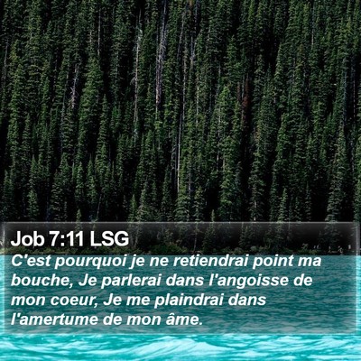 Job 7:11 LSG Bible Verse Image