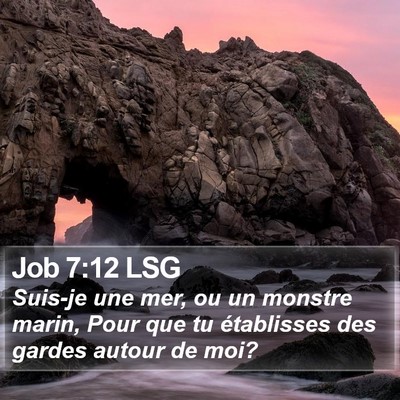 Job 7:12 LSG Bible Verse Image