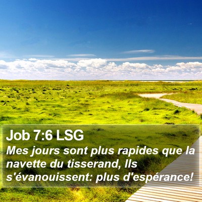 Job 7:6 LSG Bible Verse Image