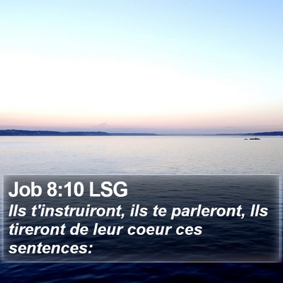 Job 8:10 LSG Bible Verse Image