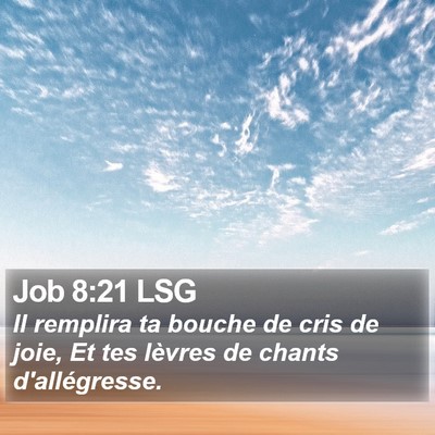 Job 8:21 LSG Bible Verse Image