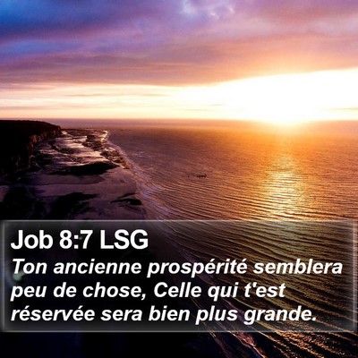 Job 8:7 LSG Bible Verse Image