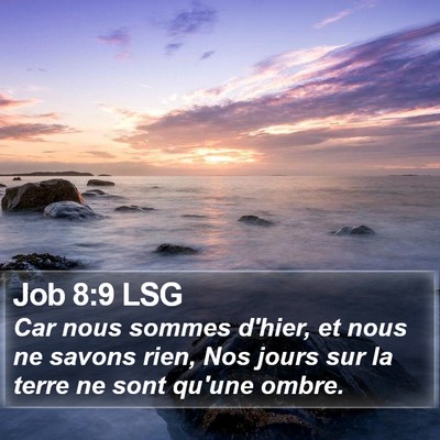 Job 8:9 LSG Bible Verse Image
