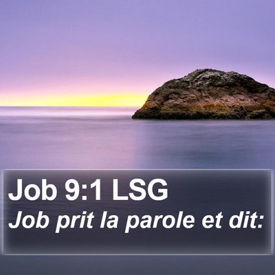 Job 9:1 LSG Bible Verse Image