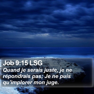 Job 9:15 LSG Bible Verse Image