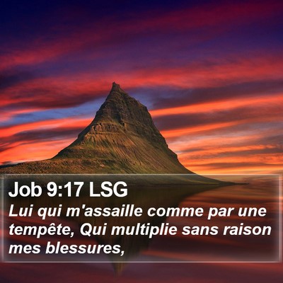 Job 9:17 LSG Bible Verse Image