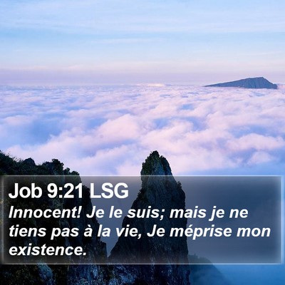 Job 9:21 LSG Bible Verse Image