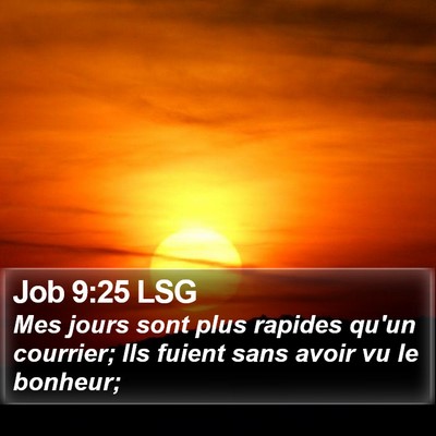 Job 9:25 LSG Bible Verse Image