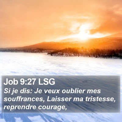 Job 9:27 LSG Bible Verse Image