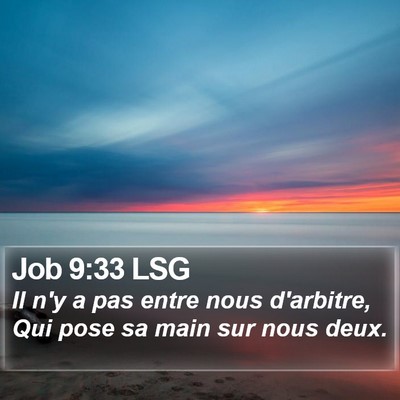 Job 9:33 LSG Bible Verse Image