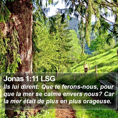 Jonas 1:11 LSG Bible Verse Image