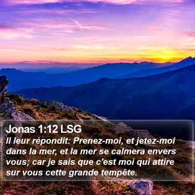 Jonas 1:12 LSG Bible Verse Image