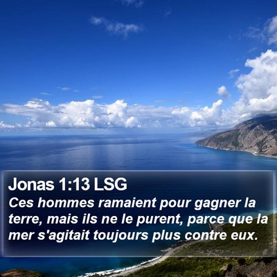 Jonas 1:13 LSG Bible Verse Image